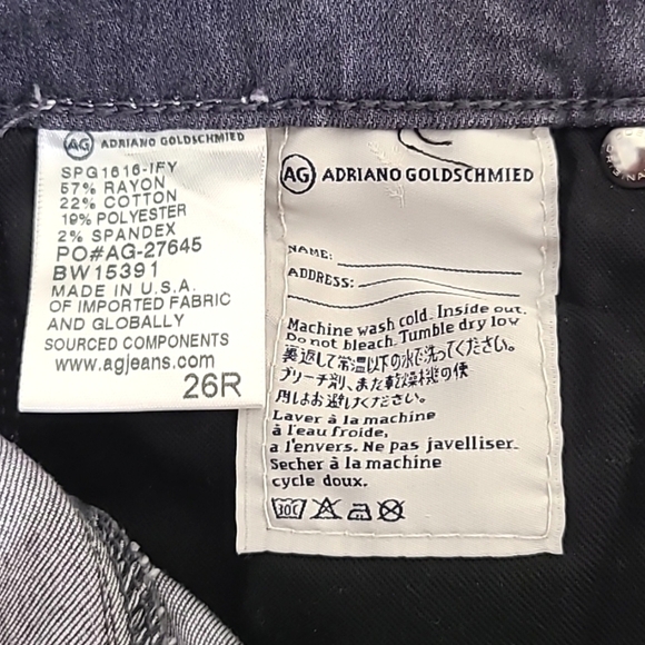 ADRIANO GOLDSCHMIED The Harper Essential Straight Gray Jeans, size 26R - Picture 9 of 9